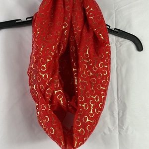 Scarf Red/ Gold